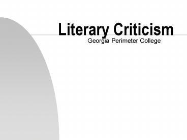 Literary Criticism