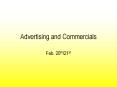 Advertising and Commercials PowerPoint PPT Presentation