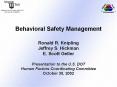 Behavioral Safety Management PowerPoint PPT Presentation