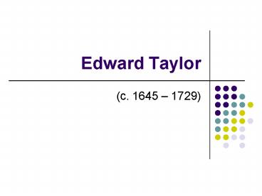 Edward Taylor