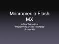 Macromedia Flash MX PowerPoint PPT Presentation