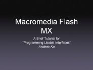 Macromedia Flash MX