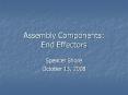 Assembly Components: End Effectors PowerPoint PPT Presentation