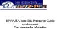 BPWUSA Web Site Resource Guide PowerPoint PPT Presentation