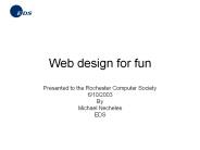 Web design for fun