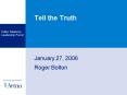 Tell the Truth PowerPoint PPT Presentation