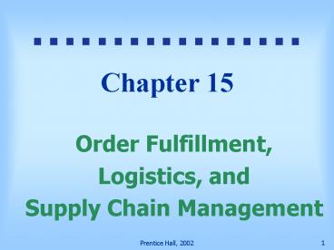 Order Fulfillment,