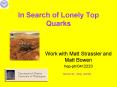 In Search of Lonely Top Quarks PowerPoint PPT Presentation