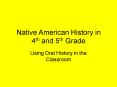 Native American History in 4th and 5th Grade PowerPoint PPT Presentation