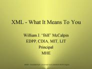 XML What It Means To You