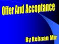 Offer And Acceptance