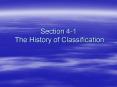 Section 41 The History of Classification PowerPoint PPT Presentation
