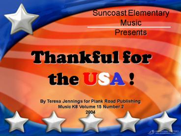 Thankful for the USA