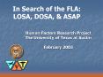 In Search of the FLA: LOSA, DOSA, PowerPoint PPT Presentation