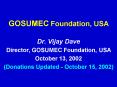 GOSUMEC Foundation, USA PowerPoint PPT Presentation