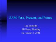 SAM: Past, Present, and Future