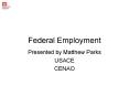 Federal Employment PowerPoint PPT Presentation