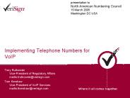 Implementing Telephone Numbers for VoIP