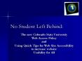 No Student Left Behind: PowerPoint PPT Presentation