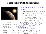 Extrasolar Planet Searches
