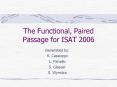 The Functional, Paired Passage for ISAT 2006 PowerPoint PPT Presentation