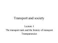 Transport and society PowerPoint PPT Presentation