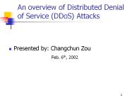 An overview of Distributed Denial of Service DDoS Attacks