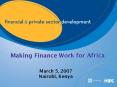 Making Finance Work for Africa PowerPoint PPT Presentation