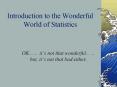 Introduction to the Wonderful World of Statistics PowerPoint PPT Presentation