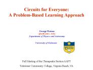 Circuits for Everyone: A ProblemBased Learning Approach