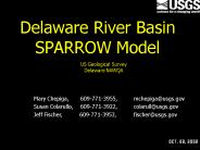 Delaware River Basin SPARROW Model