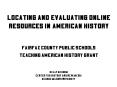 Locating and Evaluating Online Resources in American History PowerPoint PPT Presentation