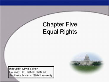 Chapter Five Equal Rights