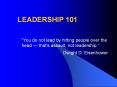 LEADERSHIP 101 PowerPoint PPT Presentation
