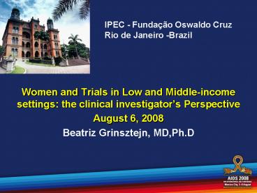 IPEC Fundao Oswaldo Cruz Rio de Janeiro Brazil