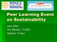 Peer Learning Event on Sustainability PowerPoint PPT Presentation