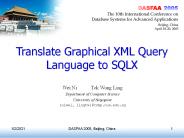 Translate Graphical XML Query Language to SQLX
