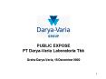 PUBLIC EXPOSE PT DaryaVaria Laboratoria Tbk Graha DaryaVaria, 18 December 2002 PowerPoint PPT Presentation