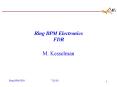 Ring BPM Electronics FDR PowerPoint PPT Presentation