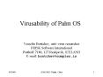Virusability of Palm OS PowerPoint PPT Presentation