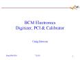 BCM Electronics Digitizer, PCI PowerPoint PPT Presentation