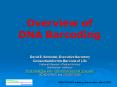 Overview of DNA Barcoding PowerPoint PPT Presentation