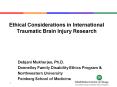 Ethical Considerations in International Traumatic Brain Injury Research PowerPoint PPT Presentation