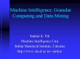 Machine Intelligence, Granular Computing and Data Mining PowerPoint PPT Presentation