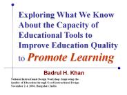 A Framework for Web-Based Learning