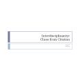 Interdisciplinarity: Clues from Citation PowerPoint PPT Presentation