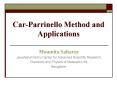 CarParrinello Method and Applications PowerPoint PPT Presentation