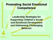 Promoting Social Emotional Competence