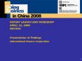 REPORT LAUNCH AND WORKSHOP PowerPoint PPT Presentation