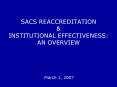 SACS REACCREDITATION PowerPoint PPT Presentation